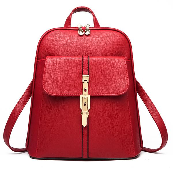 ladies pu leather backpack